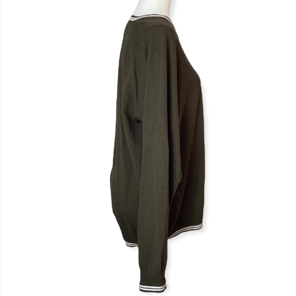 Brooks Brothers “346” 100% Cotton Green Sweater - Picture 2 of 8